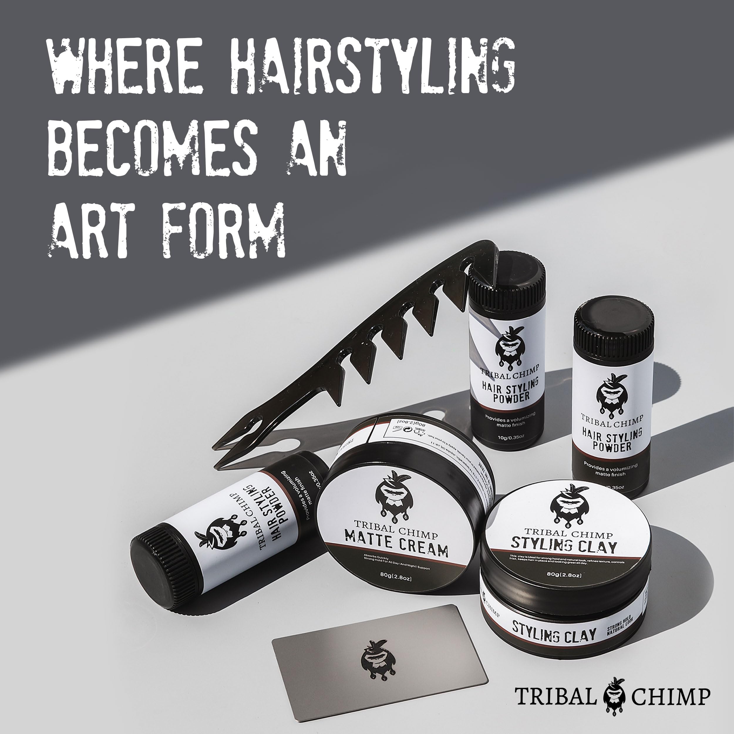 Tribal Chimp Hair Powder demonstrates long lasting invisible hold