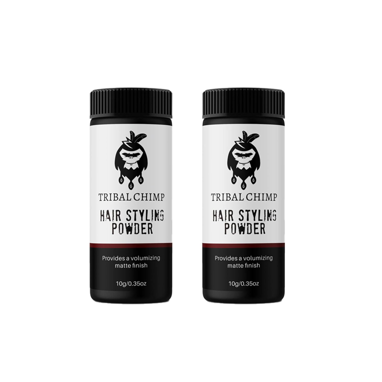 Tribal Chimp Hair Powder 2-piece set with invisible hold for matte texture