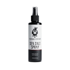 Tribal Chimp Sea Salt Spray bottle delivers beachy volume without buildup.