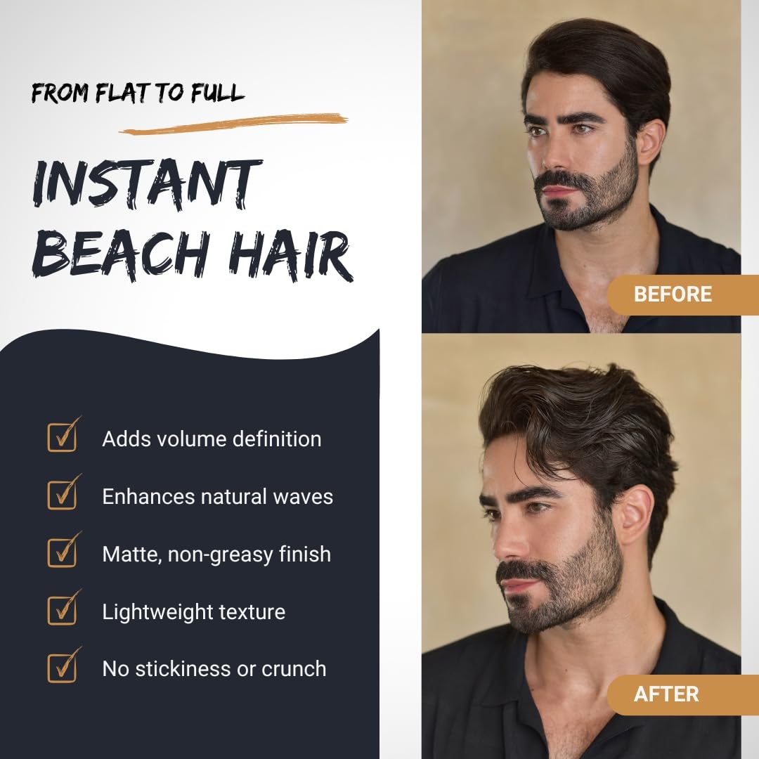 Tribal Chimp Sea Salt Spray provides textured finish after styling.