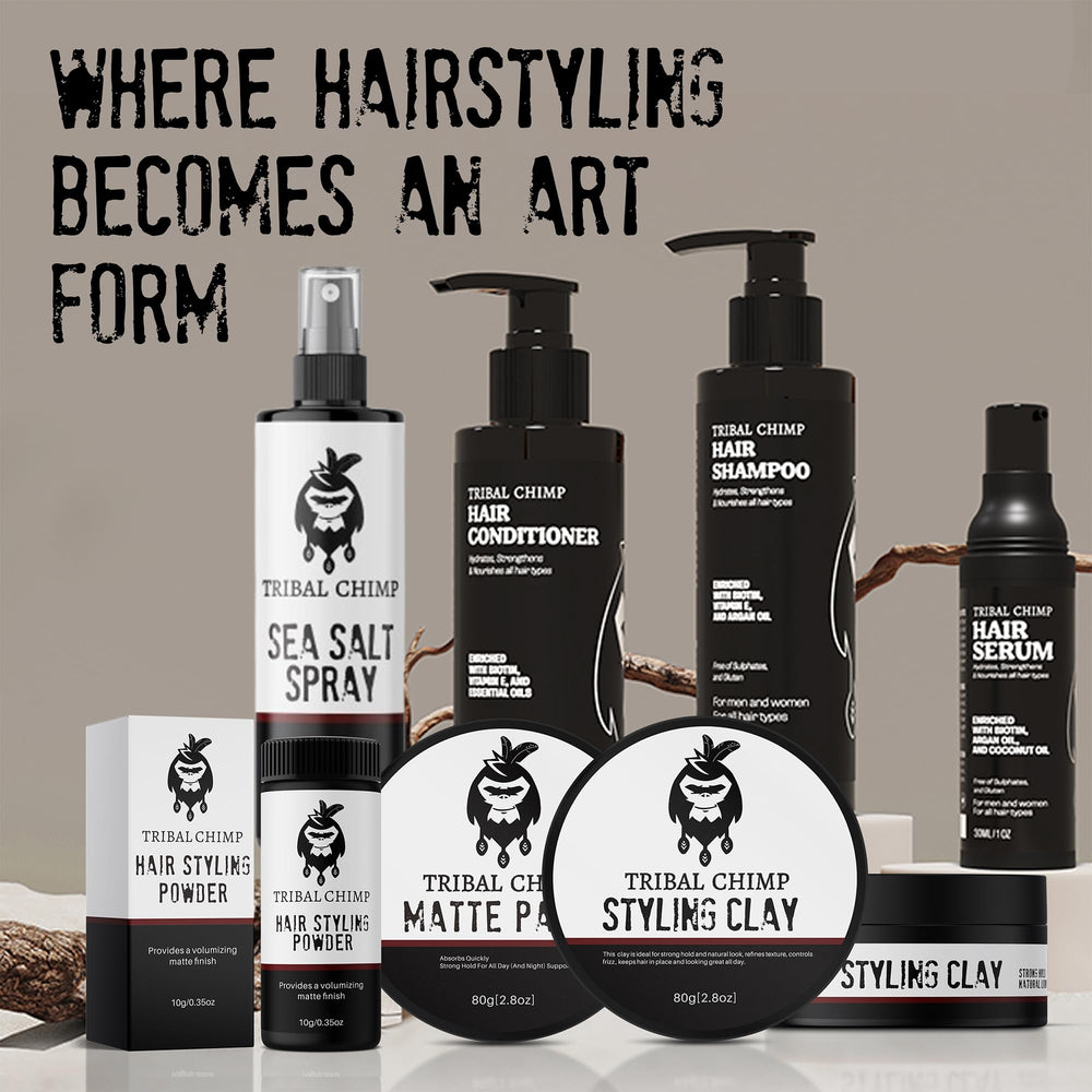 Tribal Chimp styling clay works for all hair types with versatile styling ideas