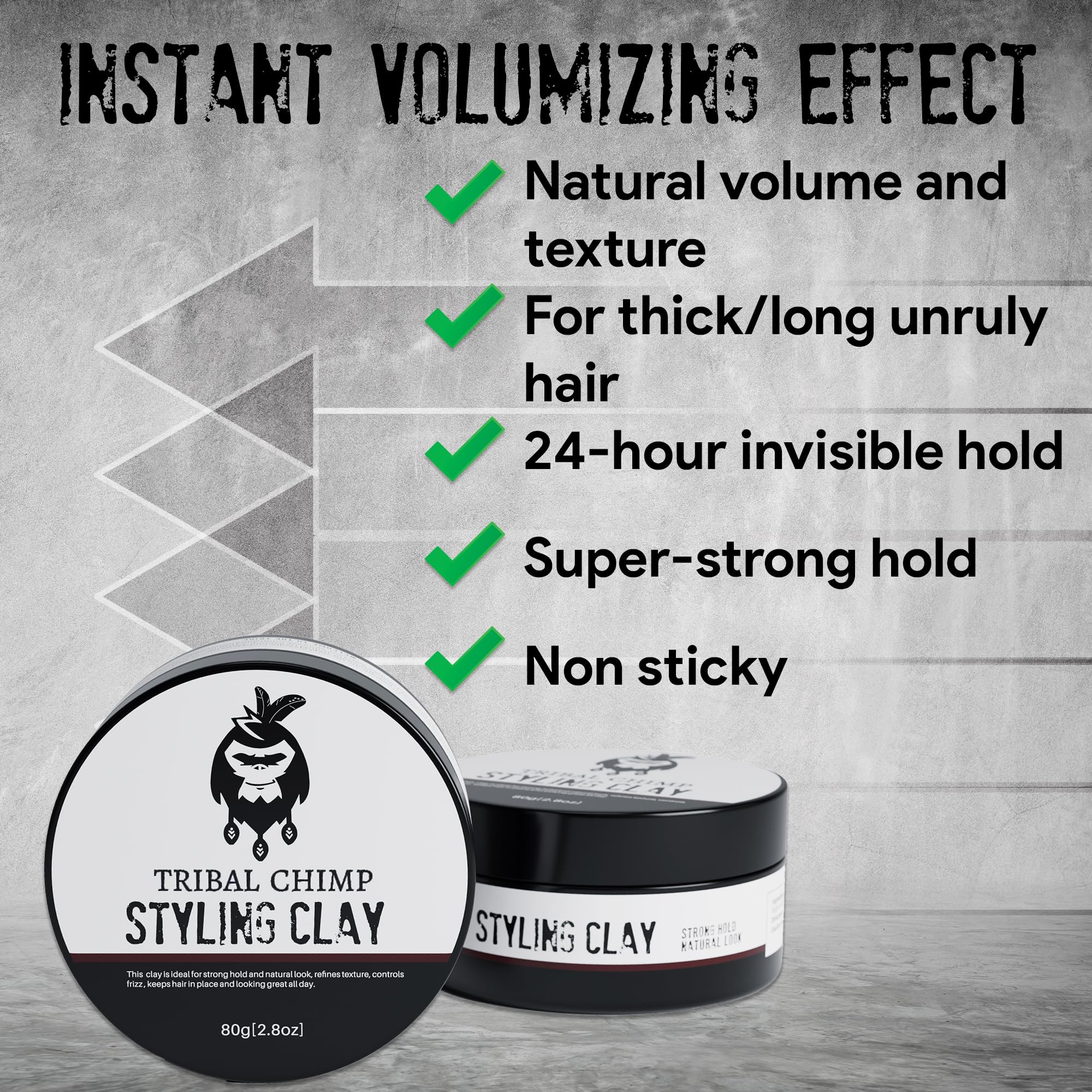 Tribal Chimp styling clay volume boost image highlights instant fullness