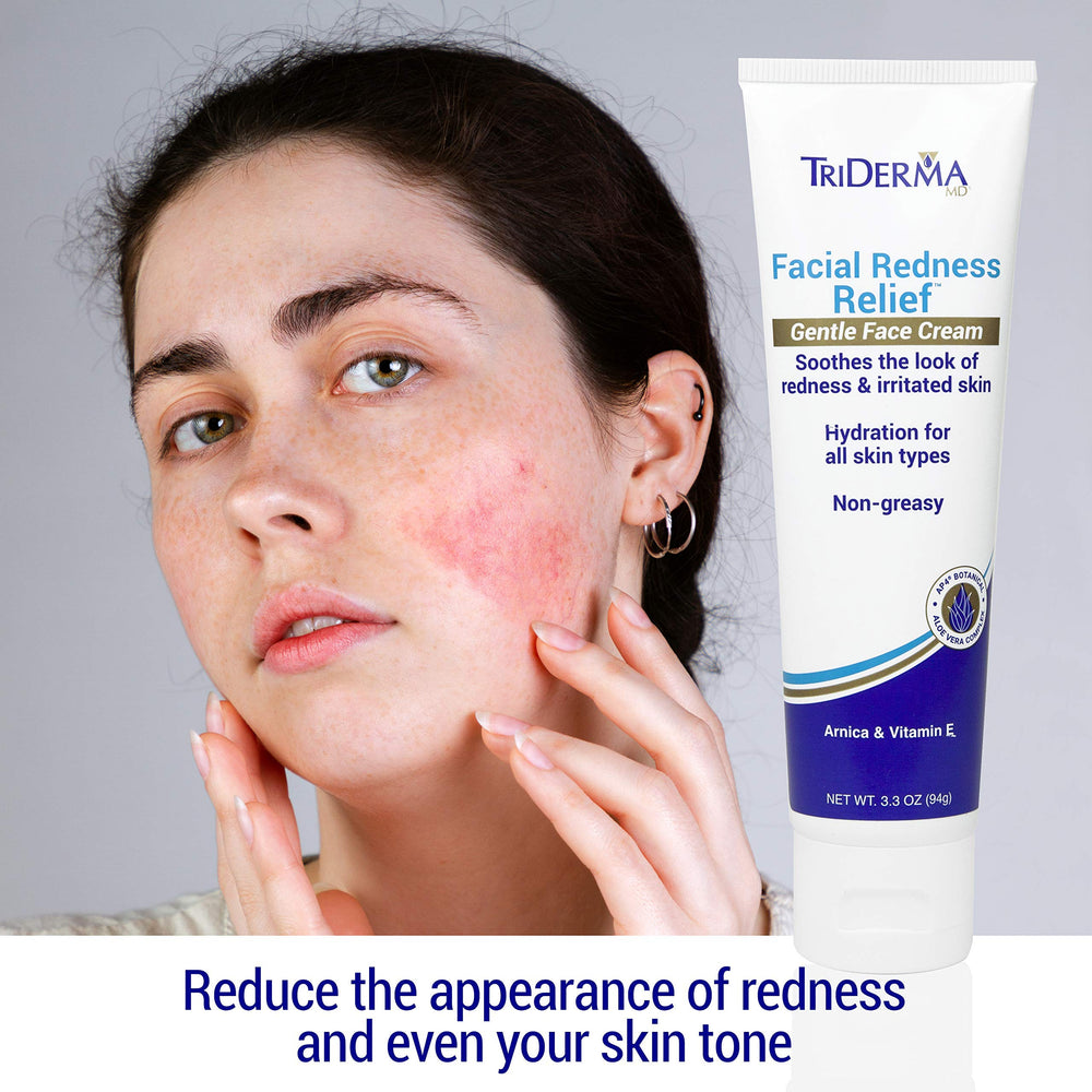 TriDerma nourishing allantoin and arnica formula for irritated skin.