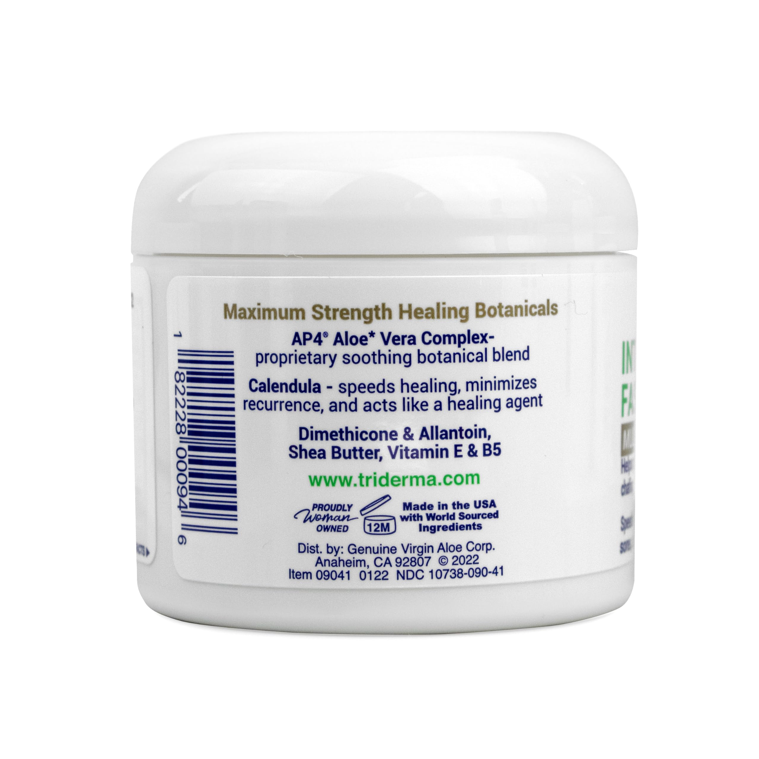 TriDerma Intense Fast Healing Cream rapid absorption on dry skin