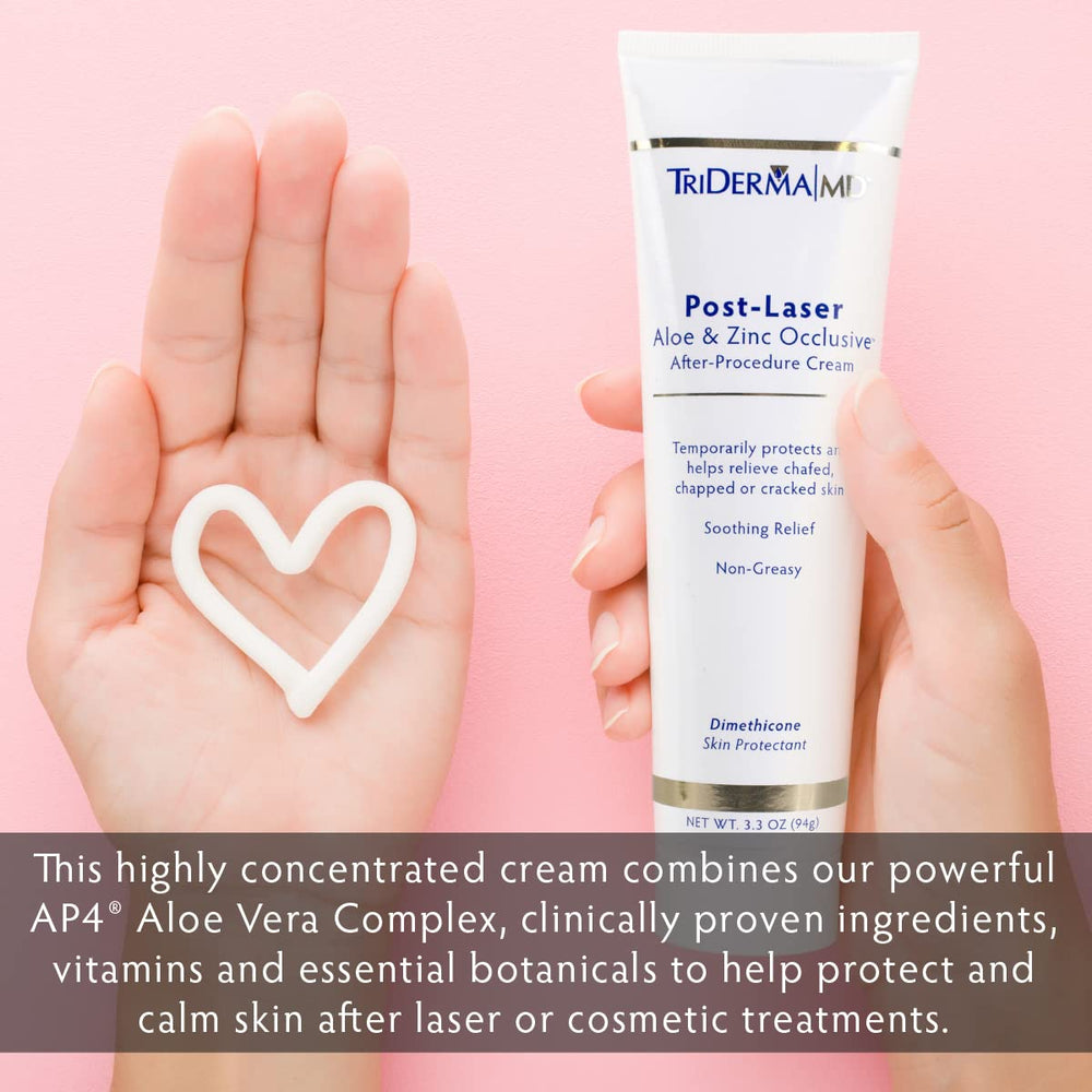 TriDerma care routine during aftercare for post-procedure hydration