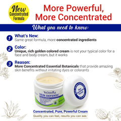 TriDerma Vein Defense cream closeup texture highlights its lightweight formula for daily use.