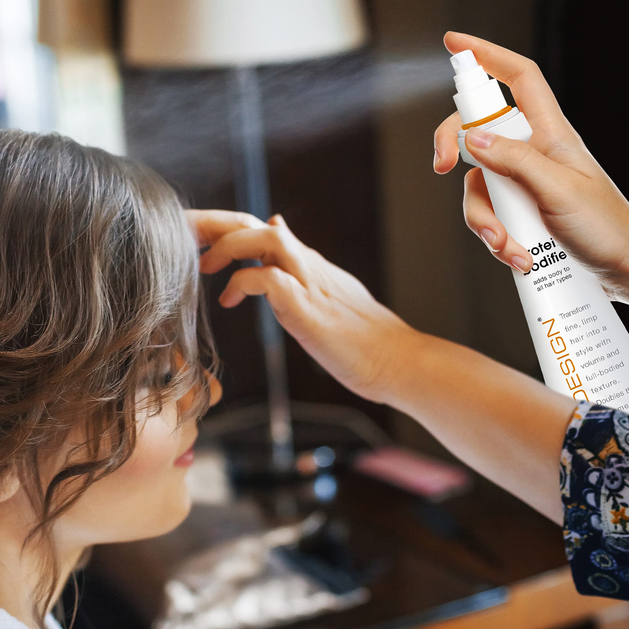 TRIDESIGN Protein Bodifier volumized hair with defined pieces for a natural, full look