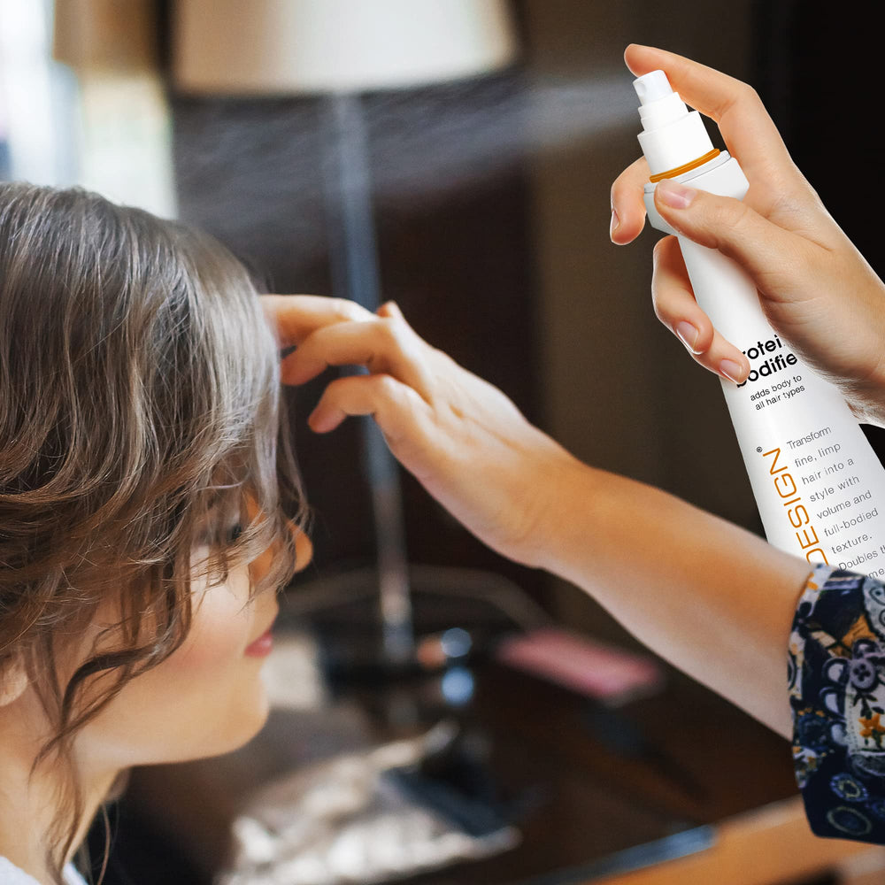 TRIDESIGN Protein Bodifier volumized hair with defined pieces for a natural, full look