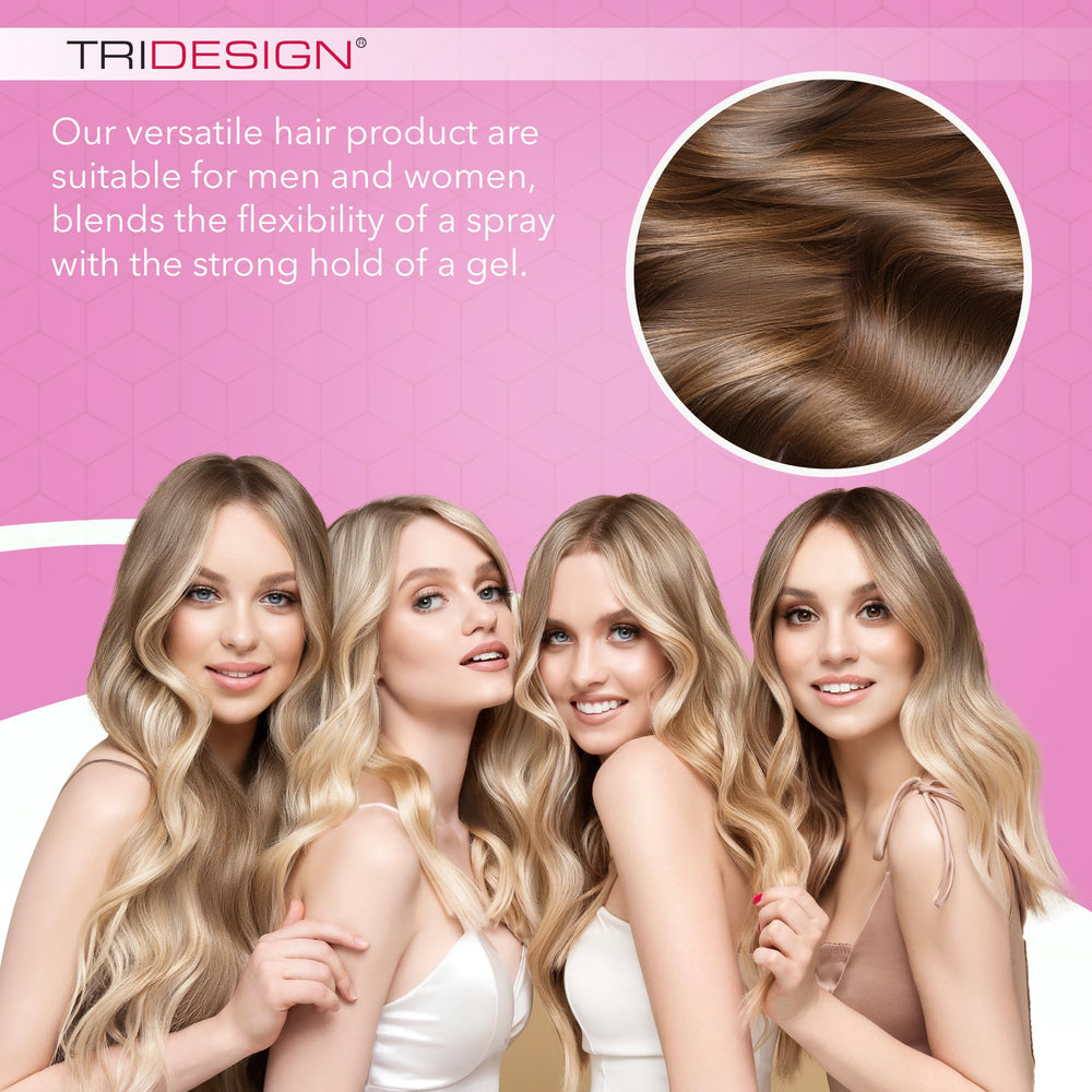 TRIDESIGN TRI Design Aerogel hairspray hands applying product for lift