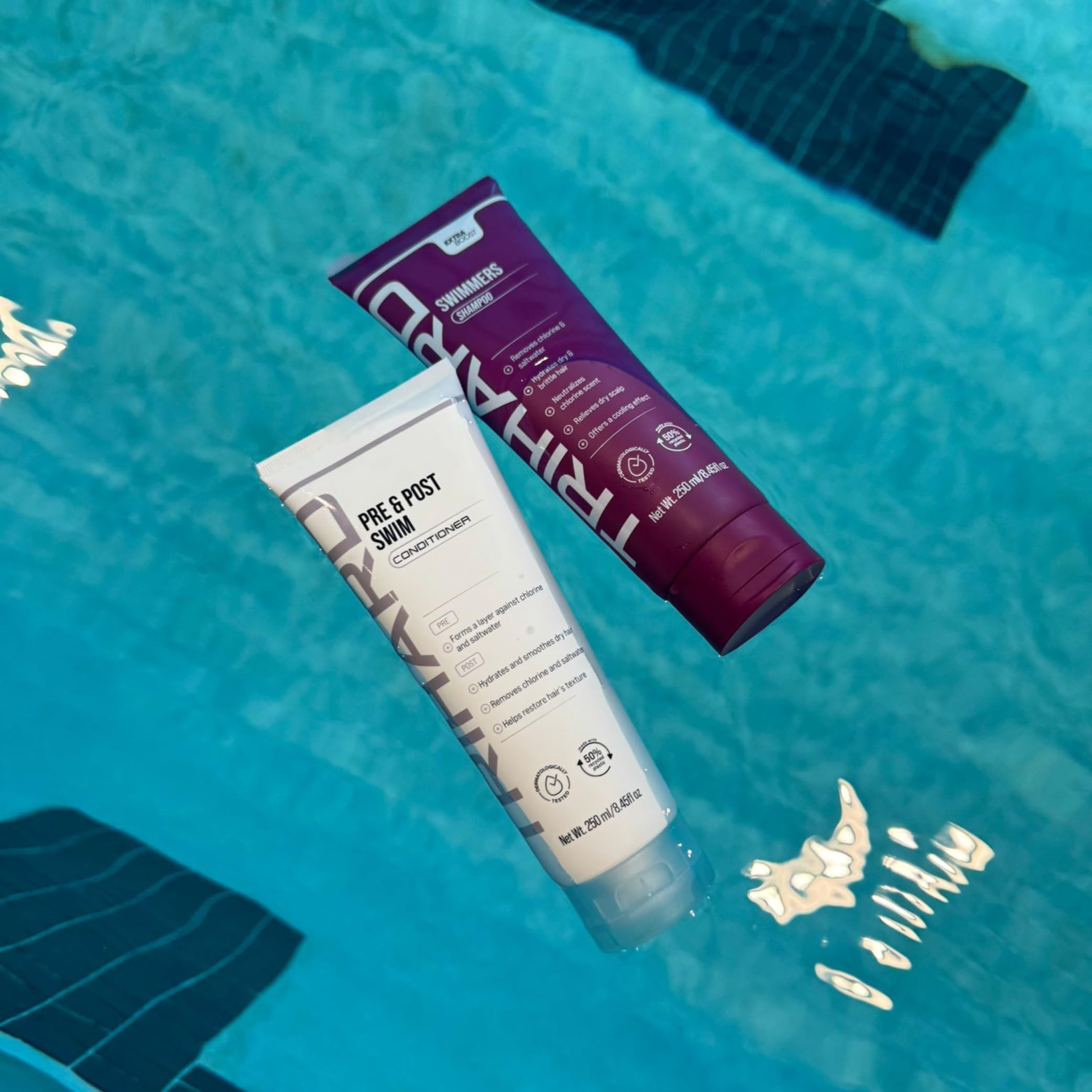 TRIHARD Chlorine Defense ingredients Dead Sea minerals image underscores mineral-rich formula