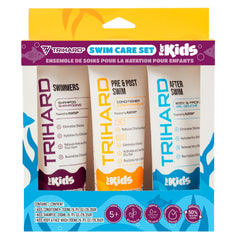 TRIHARD Kids chlorine-defense-kit bottle supports post-swim skin protection.
