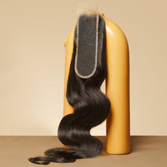 Triippy Raw Hair 2x6 closure close-up with invisible knots for a seamless scalp look