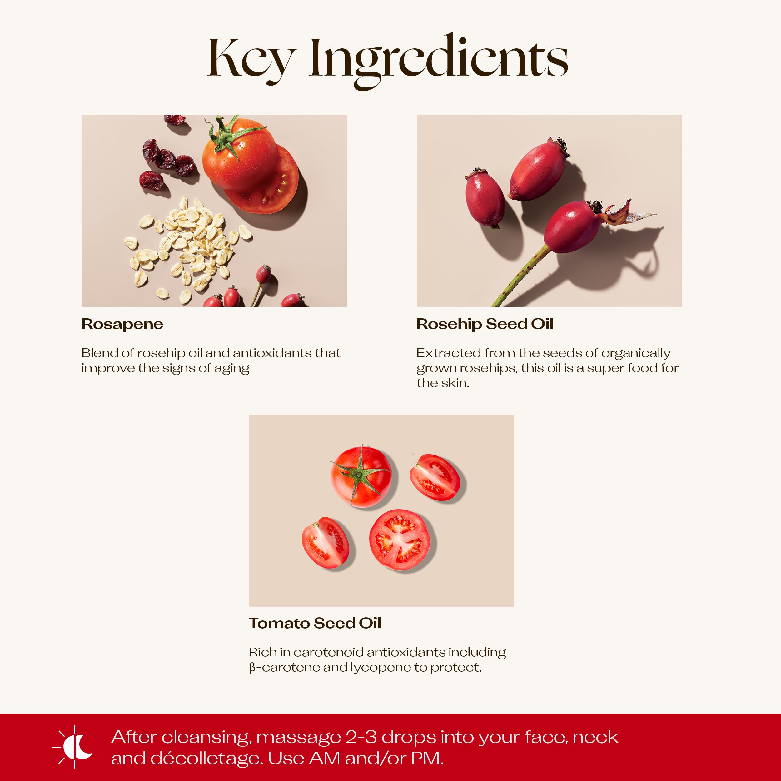 Trilogy Rosehip Oil Antioxidant+ foundation-mixing shot for a natural glow.
