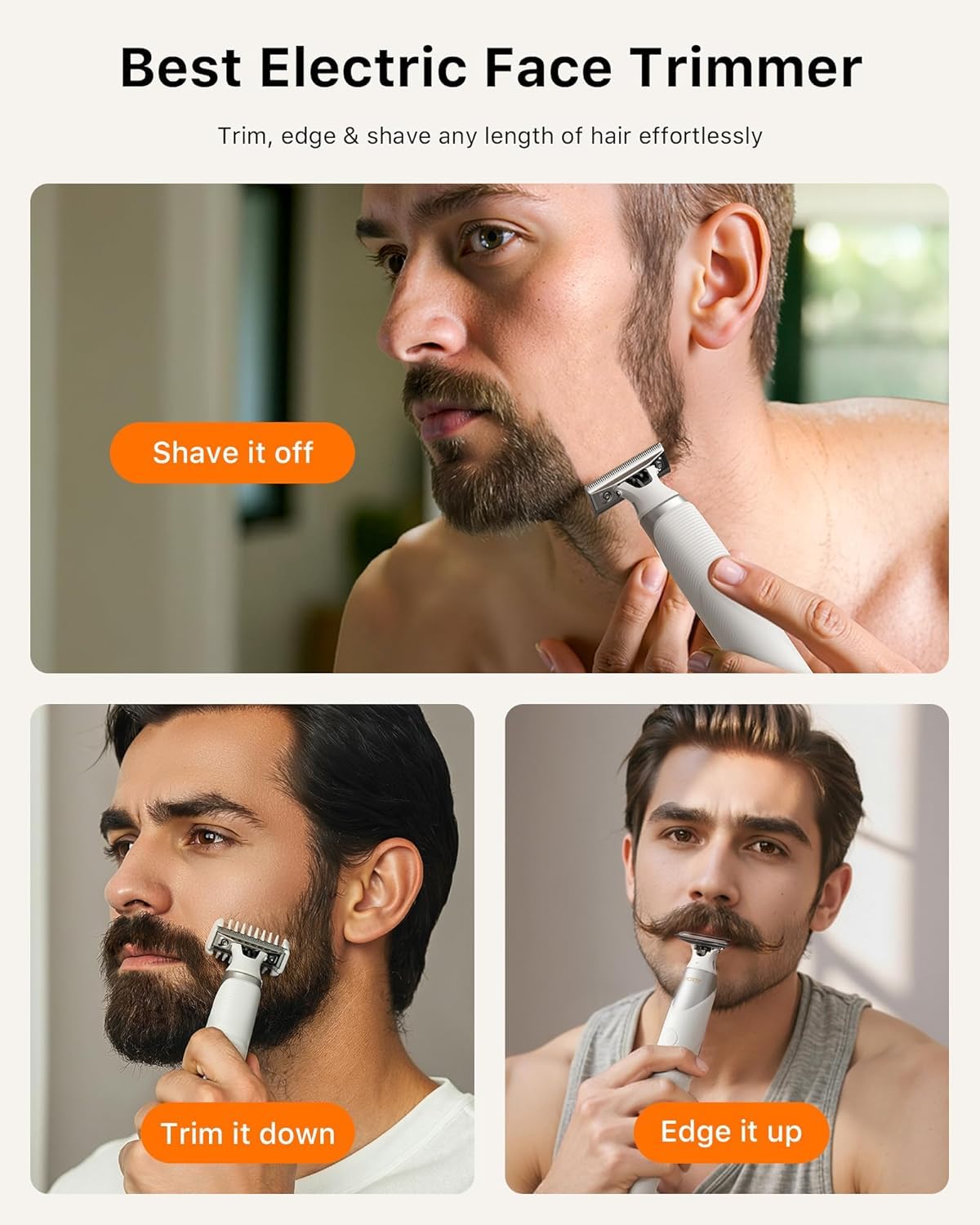 Trimcoo electric groin & body trimmer 0mm skin-protector for ultra-gentle precision