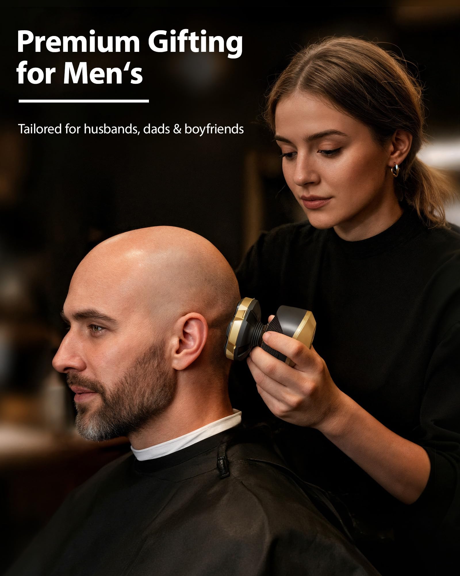 Trimcoo gold-finish shaver with premium look for confident grooming