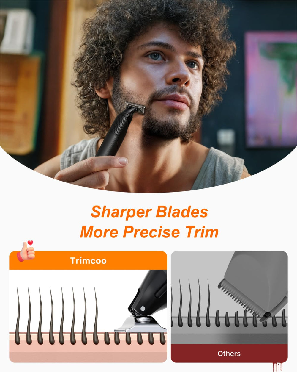 Trimcoo magnetic-snap-on-blade system emphasizes easy cleaning and hygiene