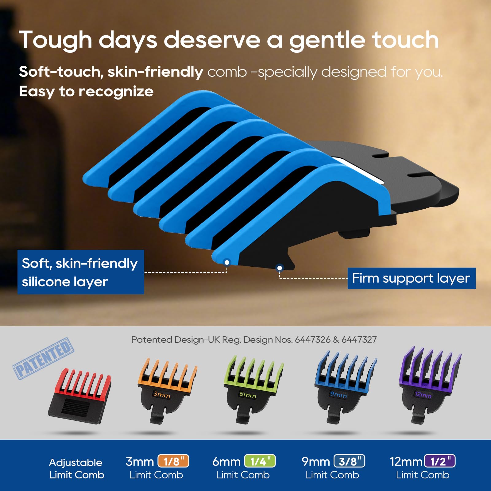 TRIMX precision comb attachments for body grooming