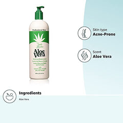 Triple Lanolin Aloe Vera Lotion bottle close-up highlights light fragrance for daily wear.