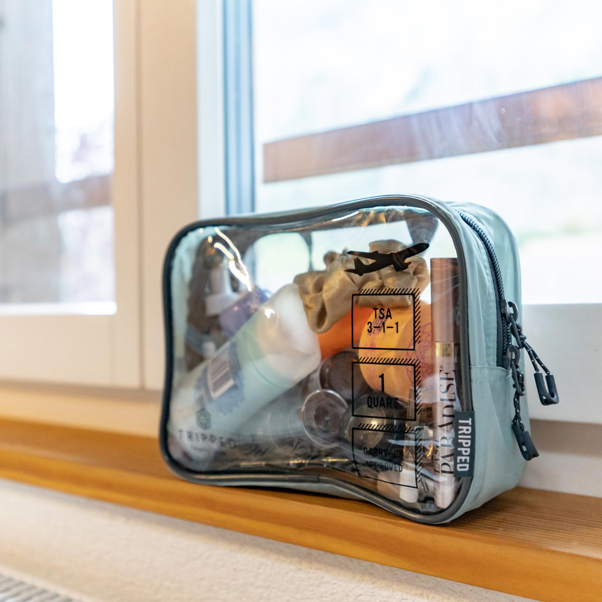 TRIPPED ultralight nylon/poly blend keeps baggage light and flexible.