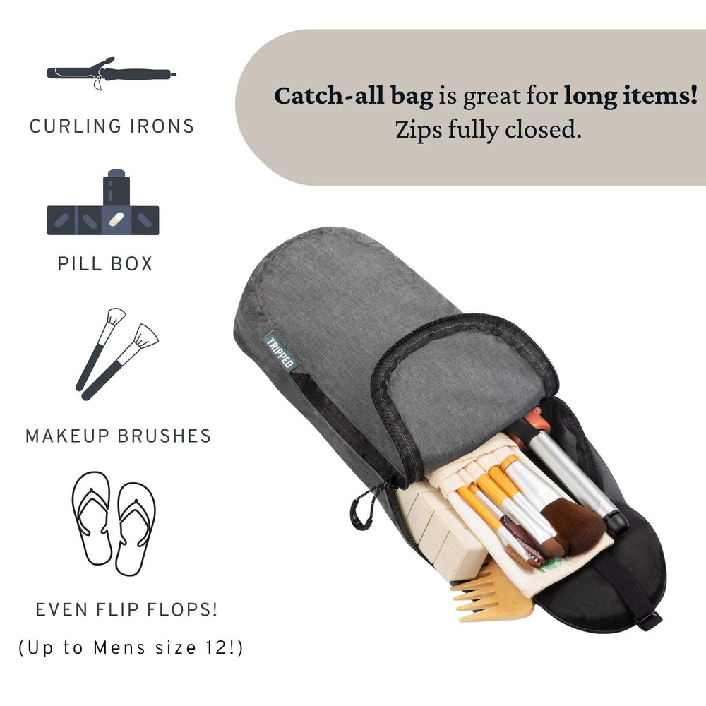 TRIPPED travel kit packing idea showing versatile use.