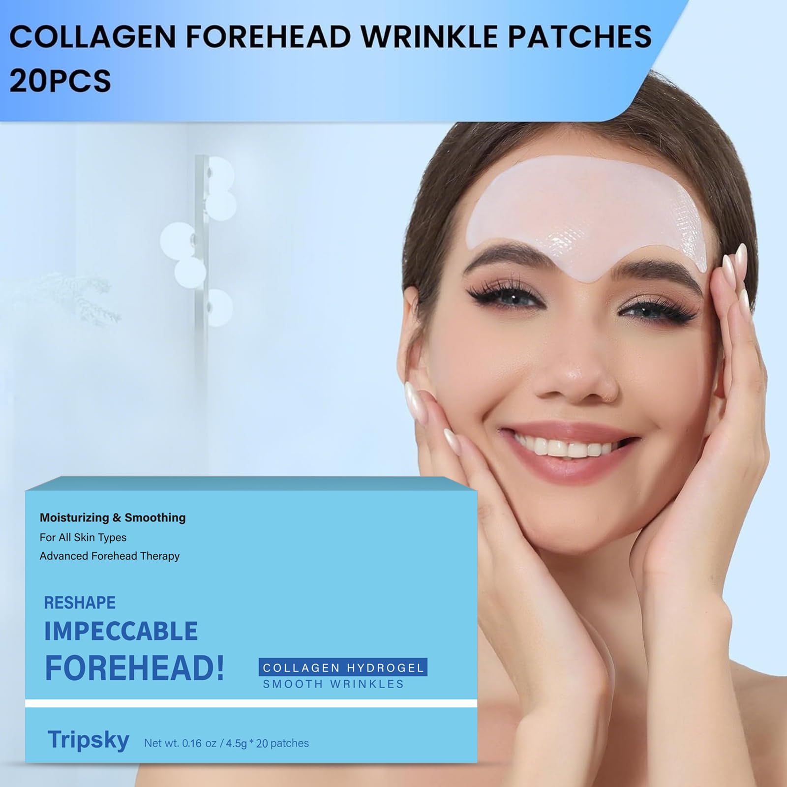 Tripsky travel-pack seven patches highlights portable skincare on the go.