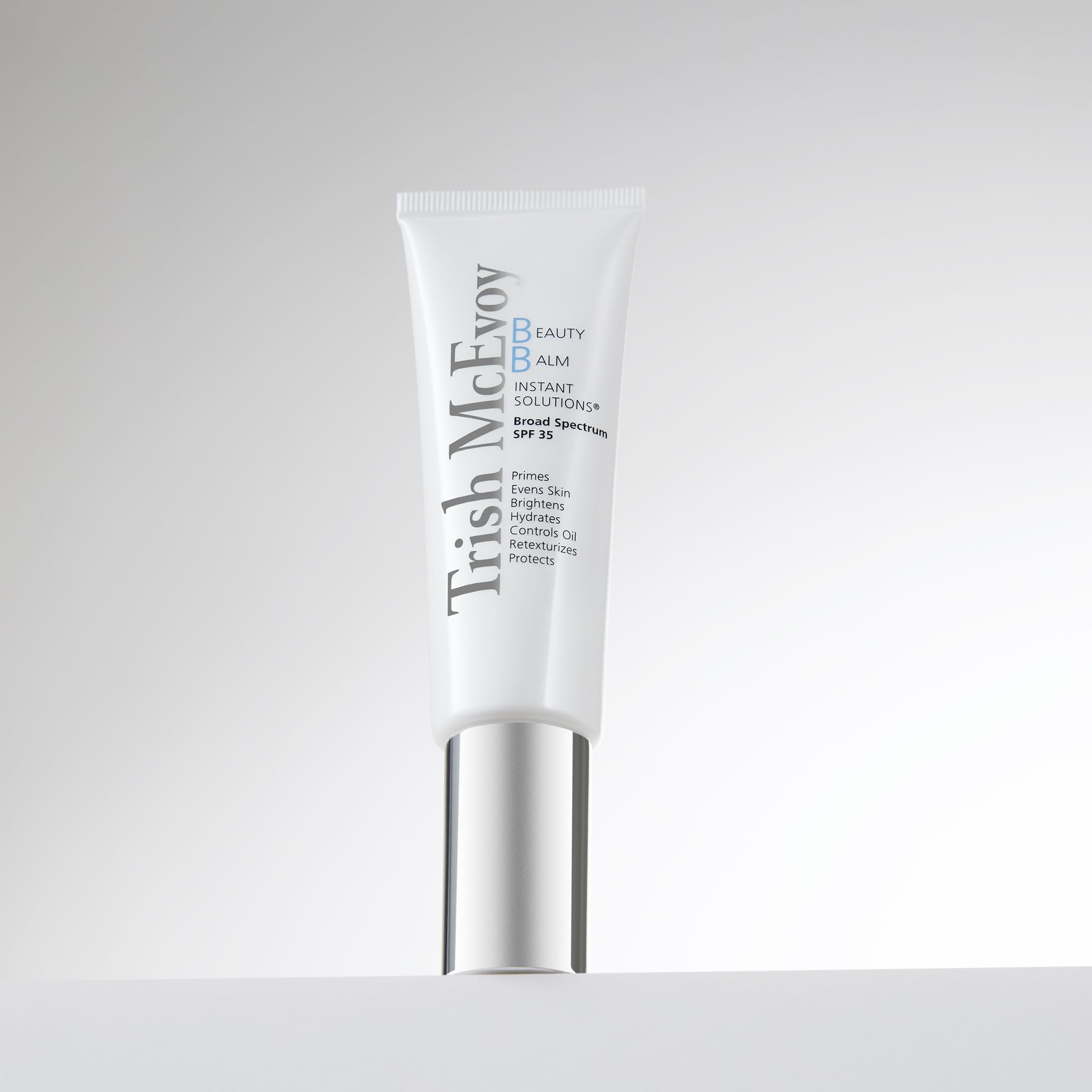 Trish McEvoy Beauty Balm application demonstrates stippling motion for seamless blend