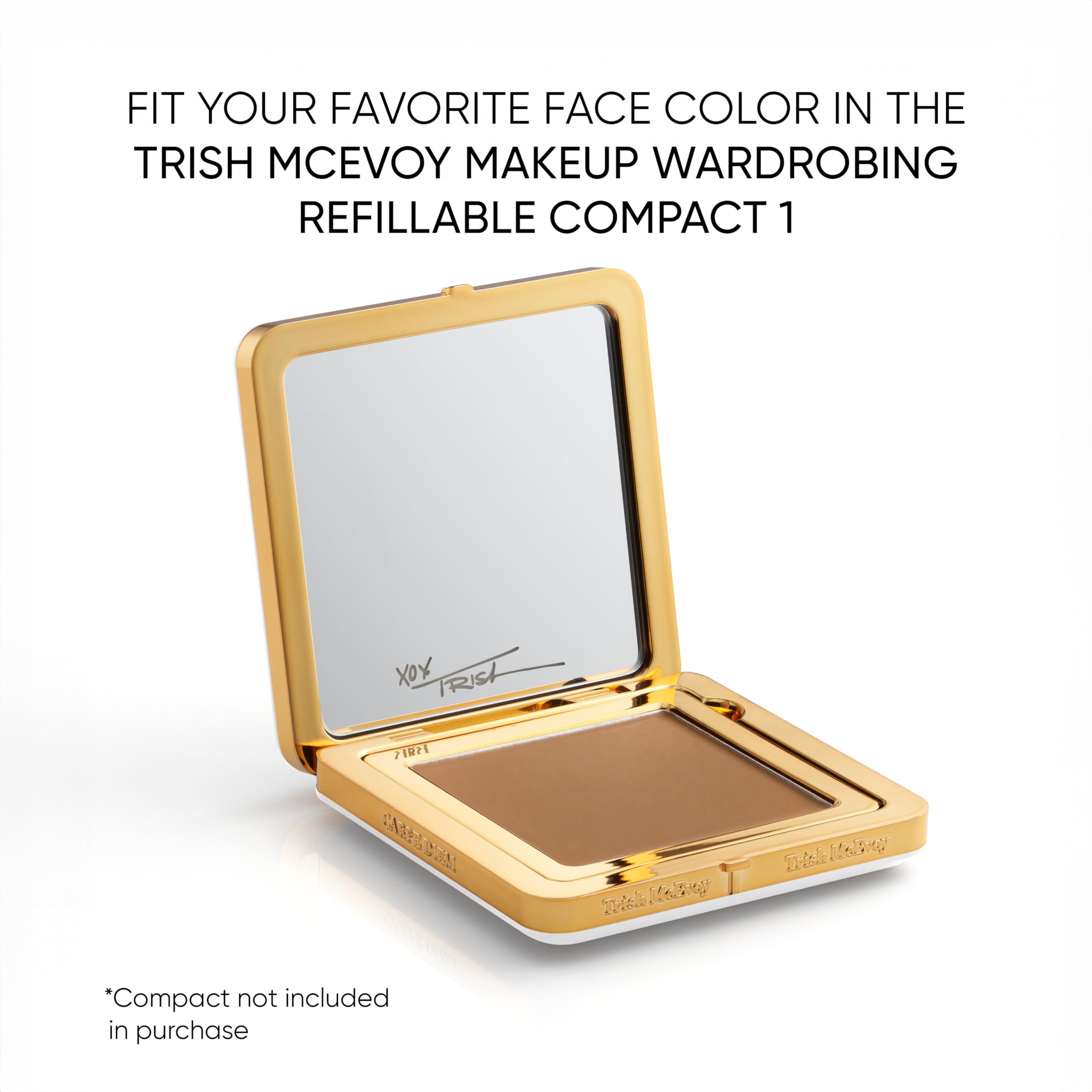 Trish McEvoy Dual Resort Bronzer Sculpt 3-Shape close-up showing hairline-to-cheek-to-jaw contour