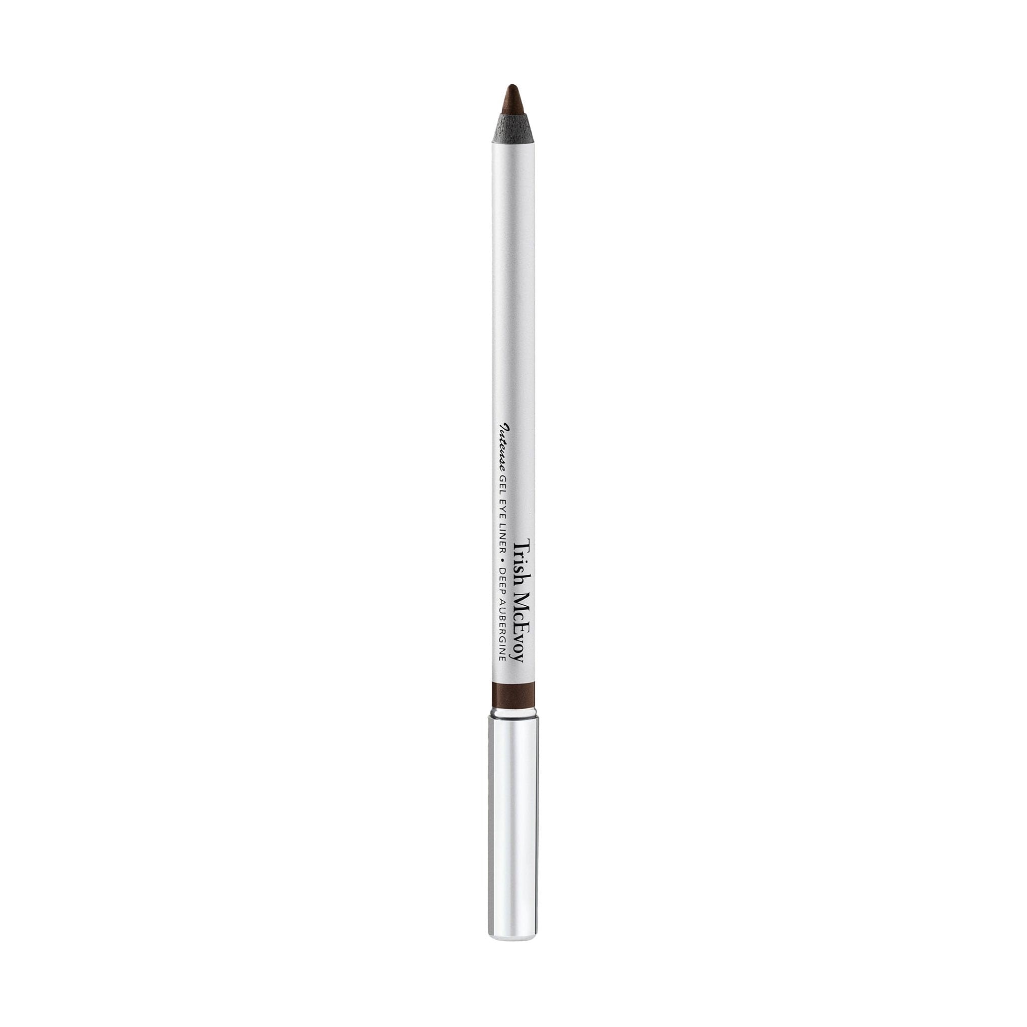 Trish McEvoy Intense Gel Eye Liner Deep Aubergine pencil closeup highlights precise, defined line.