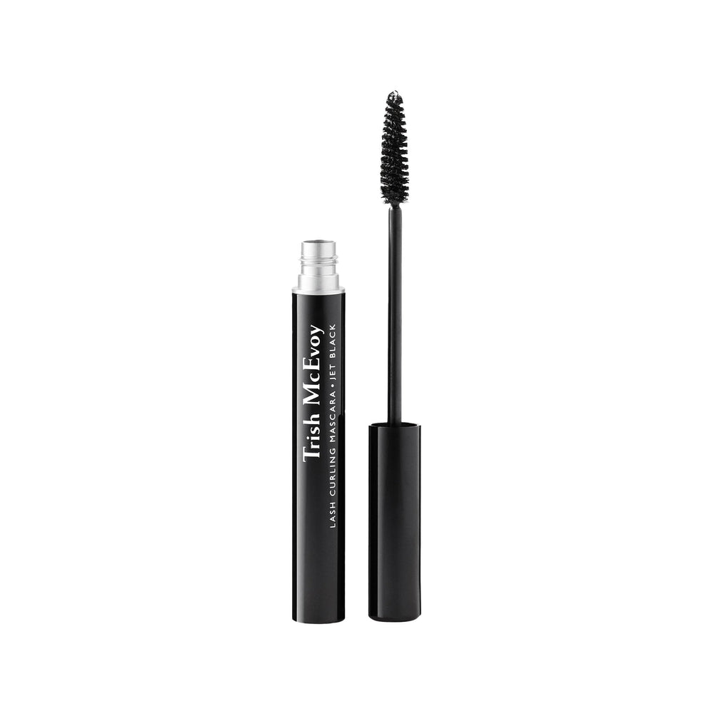 Trish McEvoy Lash Curling Mascara bottle with Jet Black color highlighting curl enhancing tubular formula