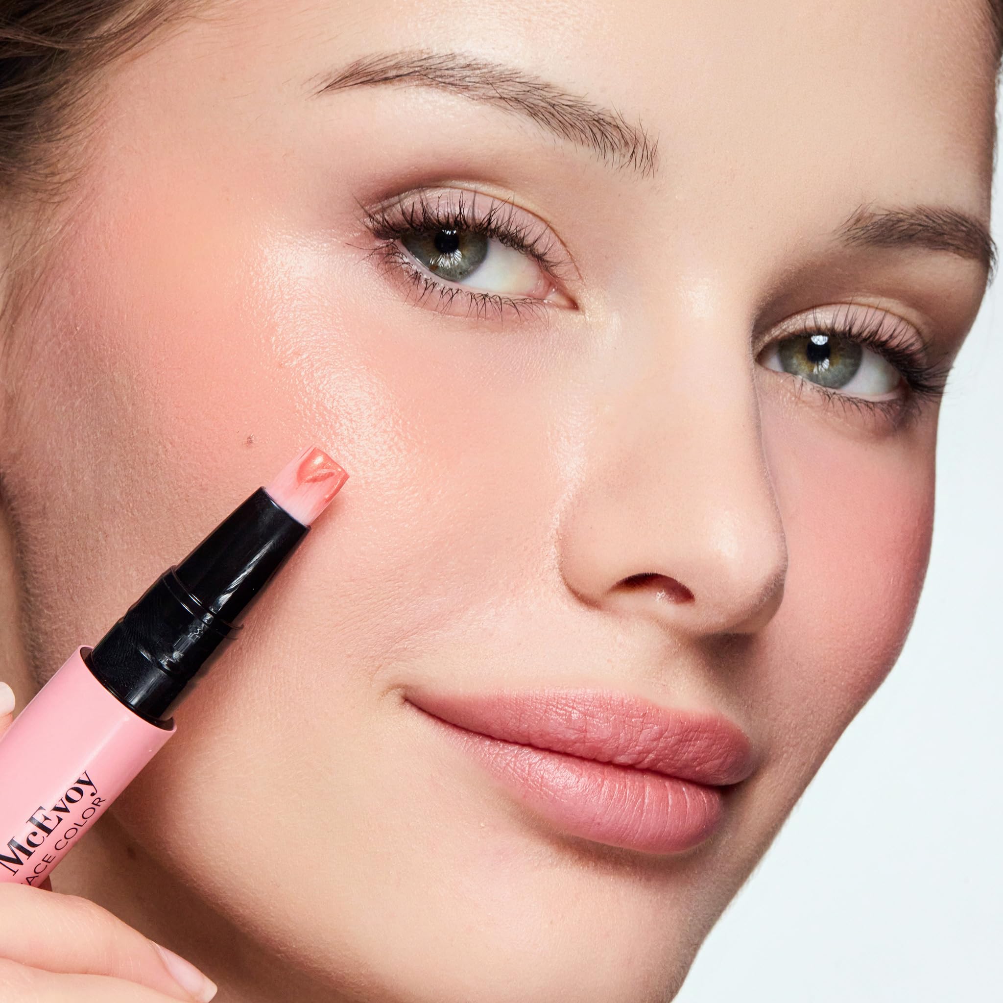 Trish McEvoy Glow lip-use shows versatile color on lips for cohesive makeup