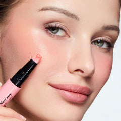 Trish McEvoy Glow lip-use shows versatile color on lips for cohesive makeup