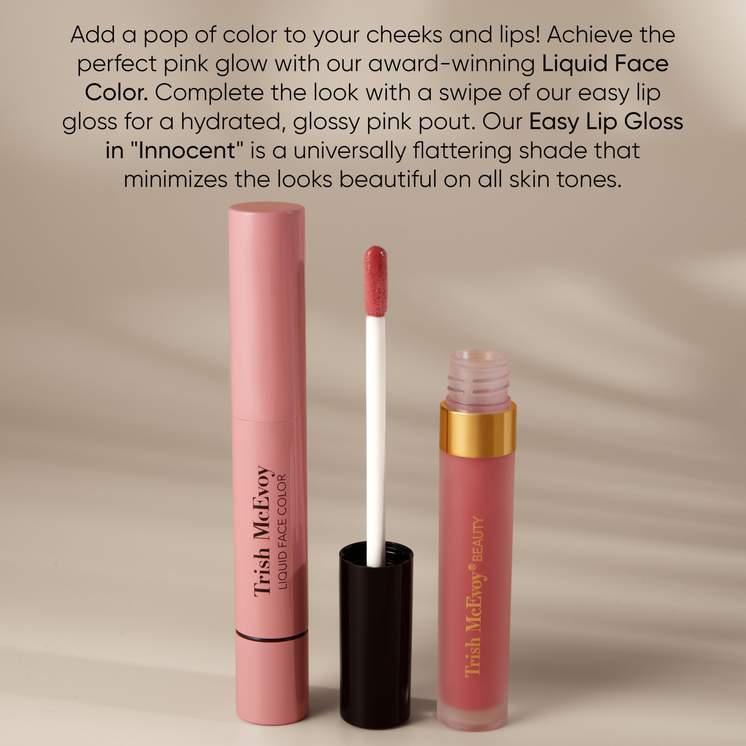 Trish McEvoy Glow sheer-swatch reveals universal color that suits many skin tones