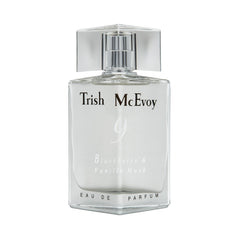 Trish McEvoy No 9 perfume bottle for daily wear, blackberry-vanilla-musk scent.