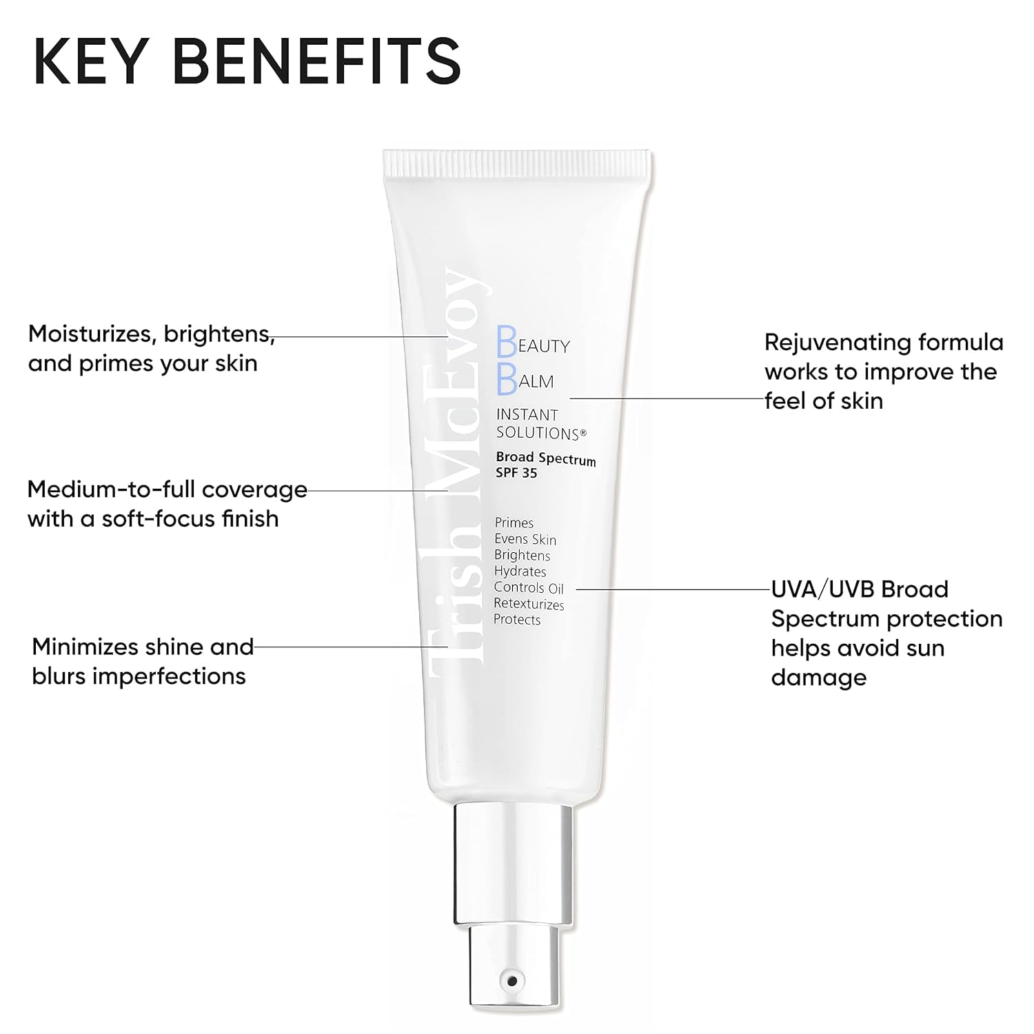 Packaging and tube of Trish McEvoy Protective Shield offers on-the-go makeup base.