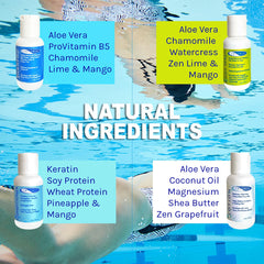TRISWIM Chlorine-Out Body Wash 2oz emphasizes hydrating cleanse after swimming.