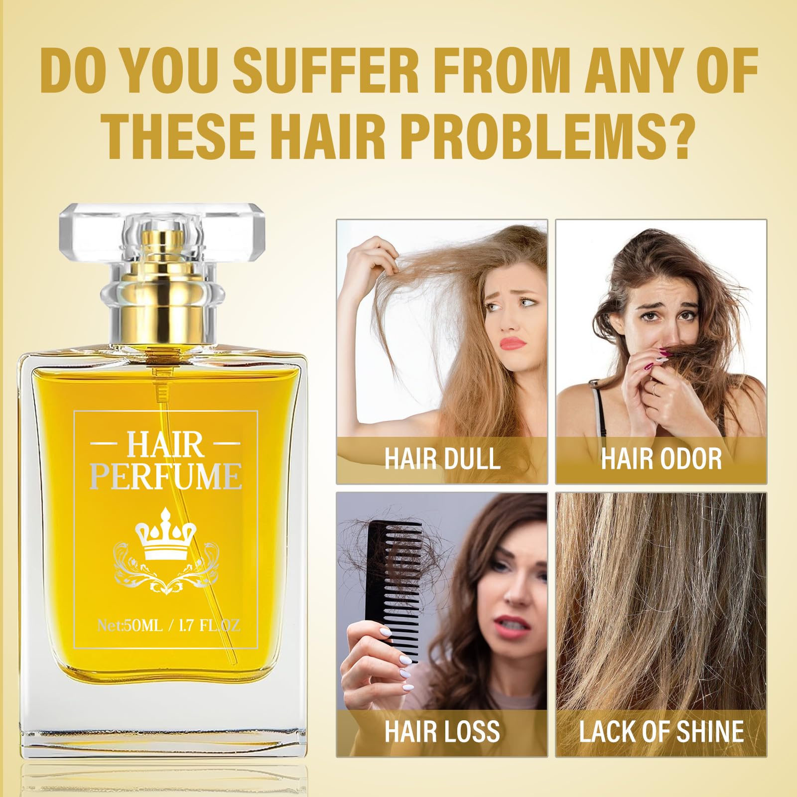 TRIXES Hair Perfume travel-size bottle fits in bag for on-the-go freshness.