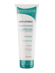 Trofolastin anti-stretch cream bottle helps prevent stretch marks and supports elasticity.