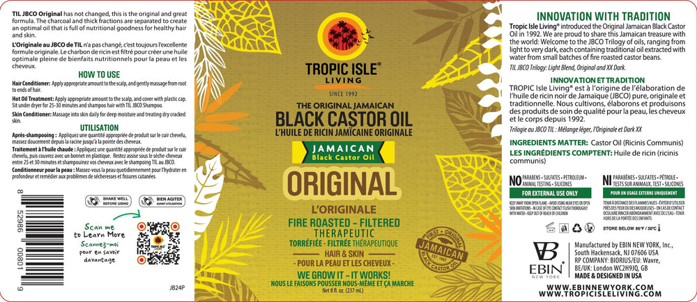 Tropic Isle Living oil blended with conditioner for deeper conditioning.
