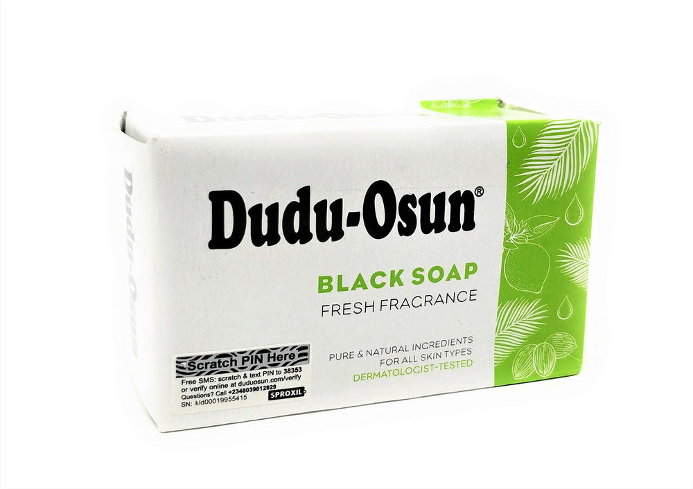 Tropical Naturals Dudu Osun bar front view traditional soap for everyday cleansing.