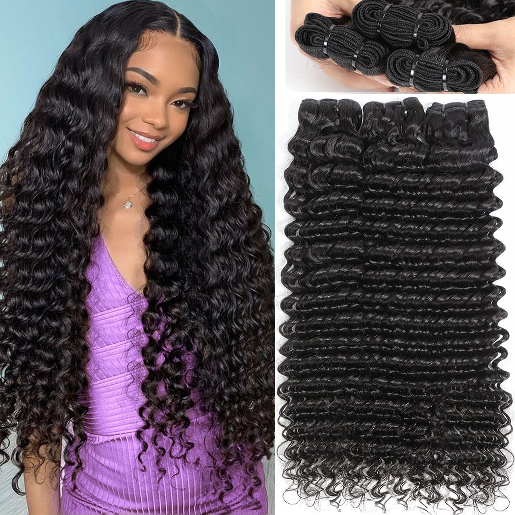 Troskamar Deep Wave Bundles 18inch weft closeup for natural, long-lasting fullness