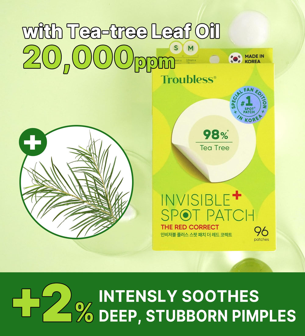 Troubless Invisible Plus Red Correct application shot illustrating easy placement