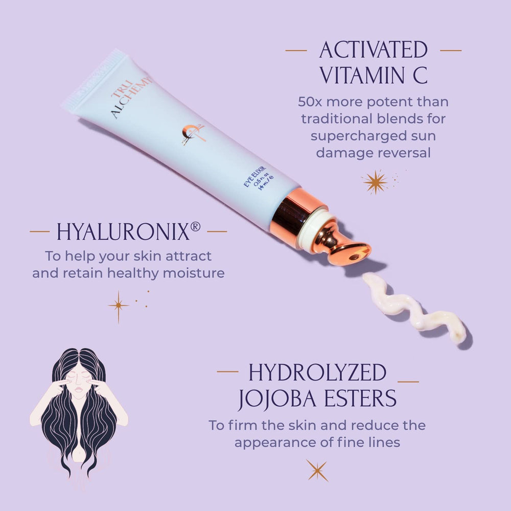 Tru Alchemy Eye Elixir applicator-tip close-up enables precise application around eye contour.