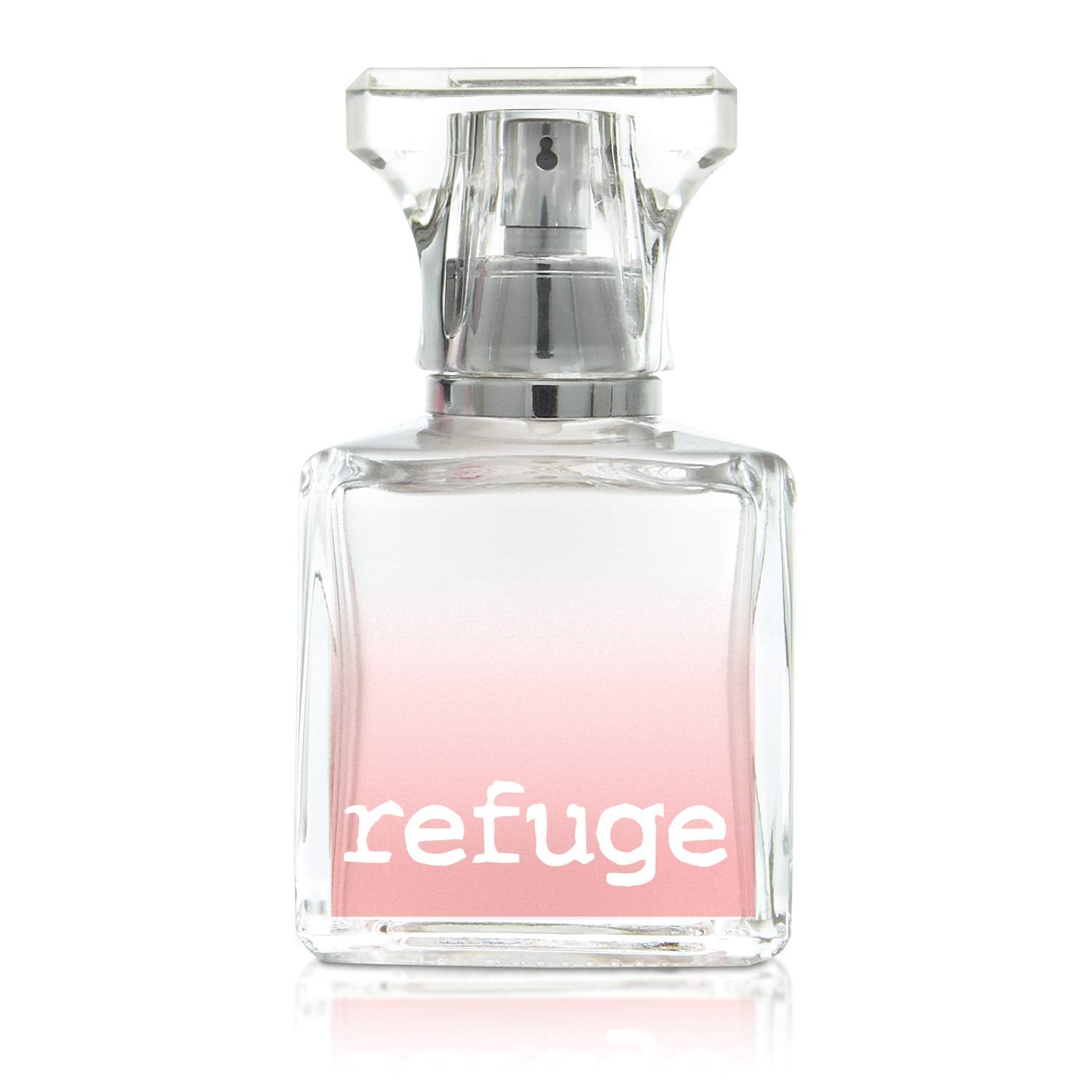 Charlotte Russe Refuge spray captured mid-application for quick refreshment.