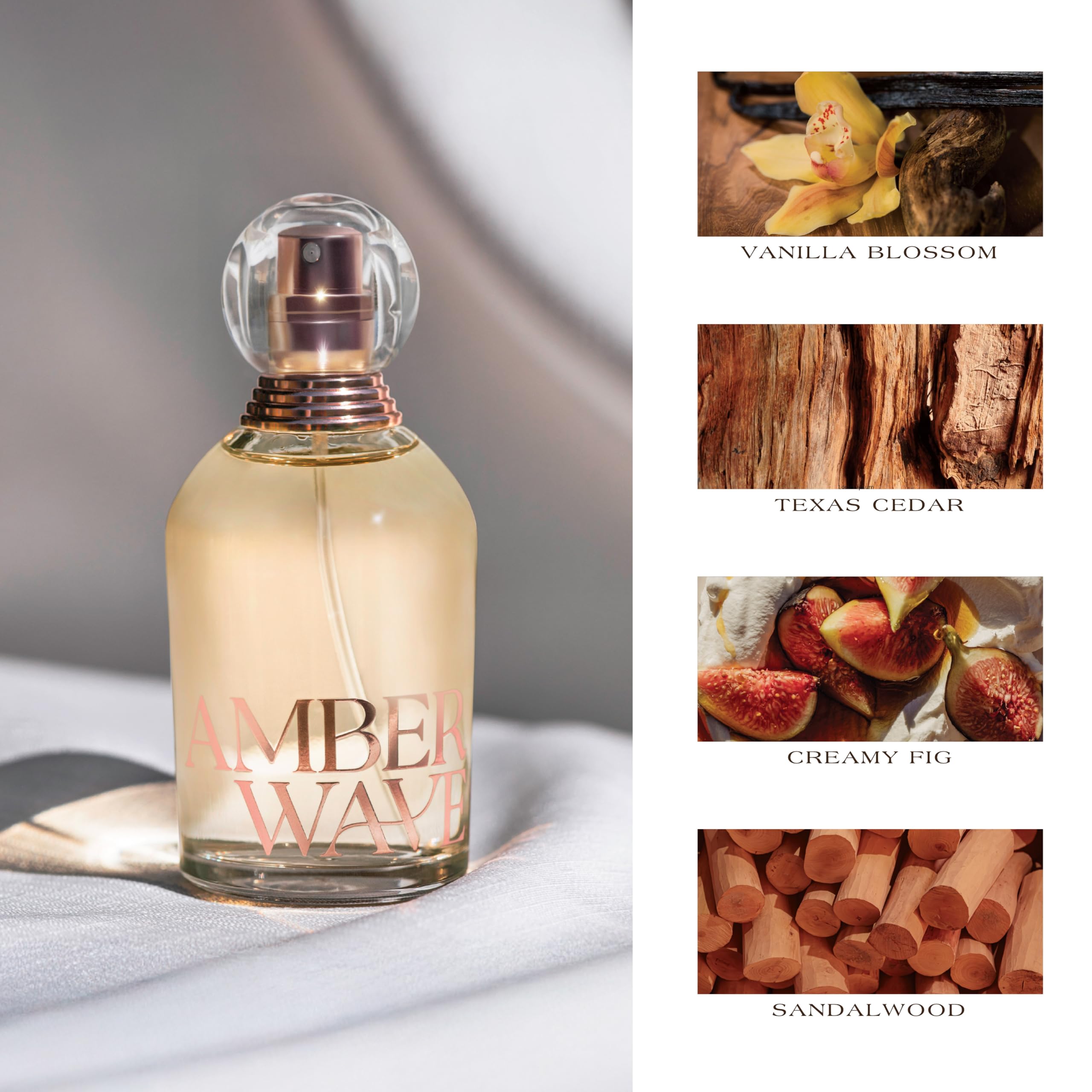 Amber Waves base-notes provide earthy depth and warmth.