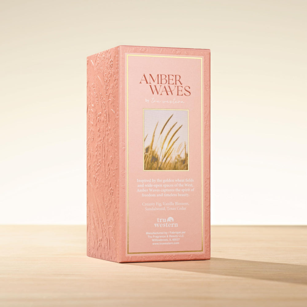 Cedar and sandalwood base depth from Amber Waves fragrance.
