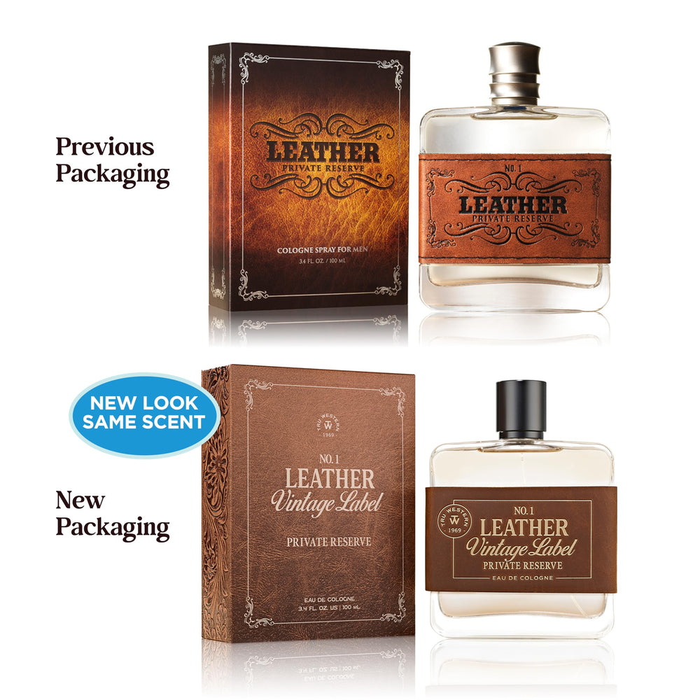 Tru Western Leather heritage imagery evokes authentic American West