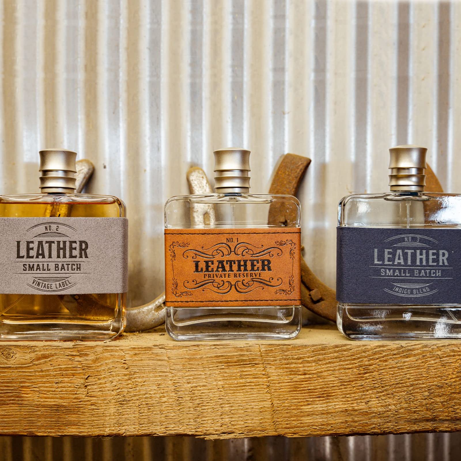 Tru Fragrance Beauty Tru Western Leather sun-worn leather close-up