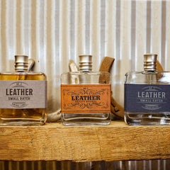 Tru Fragrance Beauty Tru Western Leather sun-worn leather close-up