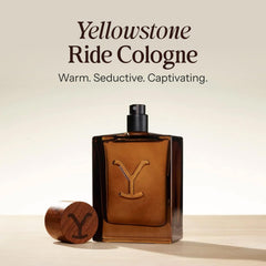 Tru Fragrance Beauty Yellowstone Ride bottle closeup showing bergamot and vanilla for daily use.