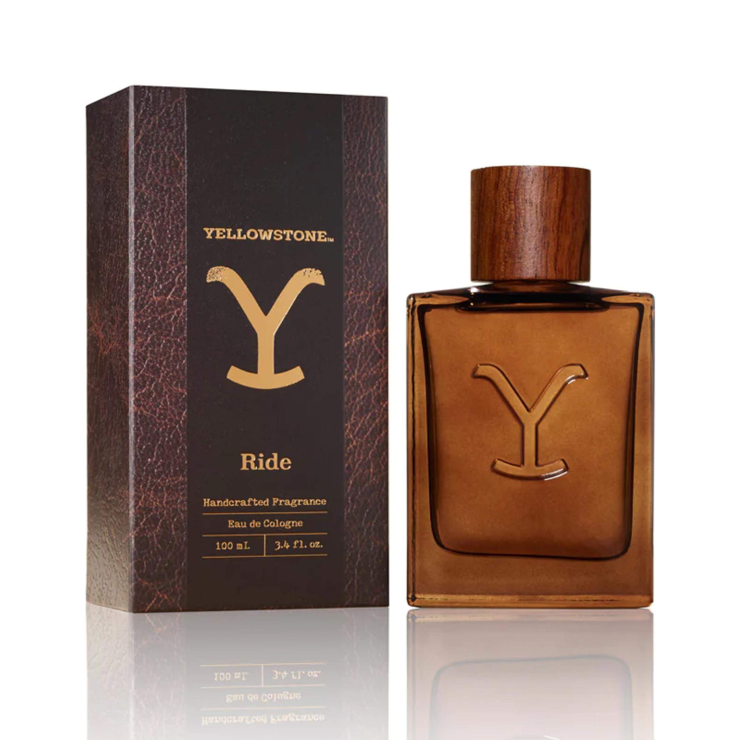 Tru Fragrance Beauty Yellowstone Ride bottle pours, revealing vibrant smoky notes for everyday wear.